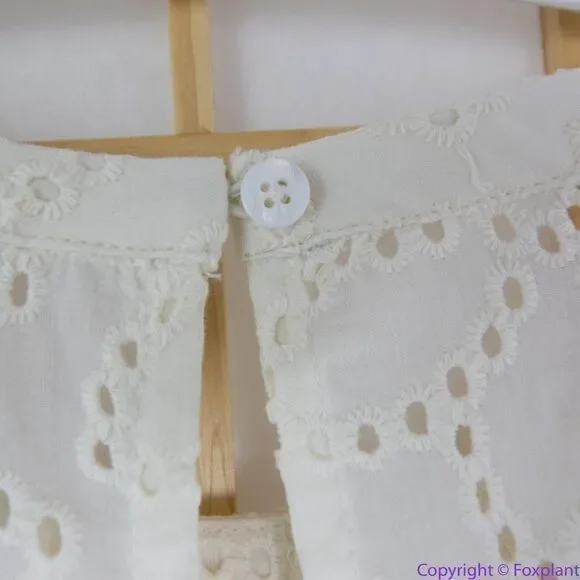 NEW‎ Madewell Off White Eyelet Ruffle-Sleeve Mini Dress, L - Picture 13 of 16